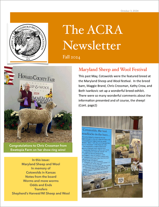 ACRA Fall Newsletter Cover